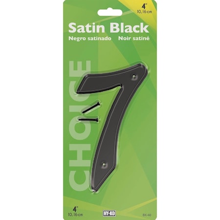 Hy-Ko 4'' Satin Black Number 7 BK-40/7