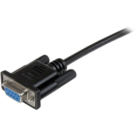 Startech.Com 1M BLACK DB9 RS232 SERIAL NULL MODEM CABLE F/F - DB9 FEMALE TO FEMALE - 9 PIN RS232 NULL MODEM SCNM9FF1MBK