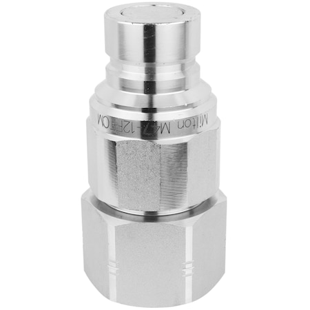 Milton Hydraulic Flush Face Coupler, Male Half, 3/4" NPTF M47-12FFCM
