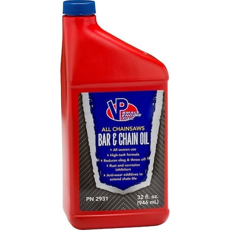 Vp Racing Bar and Chain Oil, 465 deg F Flash, 1 qt 2931