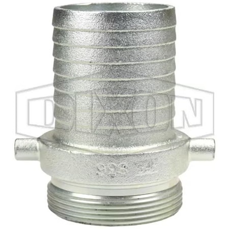 Dixon King Short Shank Suction Coupling, 3 in Nominal, Male NPSM End Style, Domestic S36