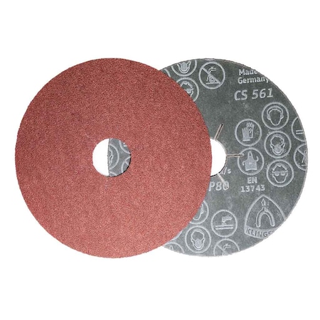 Klingspor CS 561 Fiber Disc, 4-1/2" x 7/8 x 24 Grit, 25PK 561 024G11522