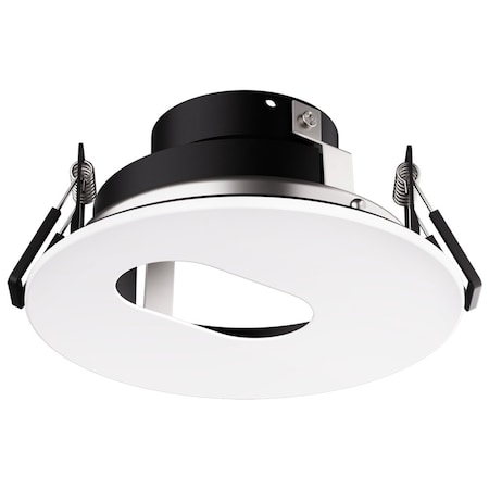 Elco Lighting Pex 4in Canless Round Micro Flange Reflector, White EKCL4130W