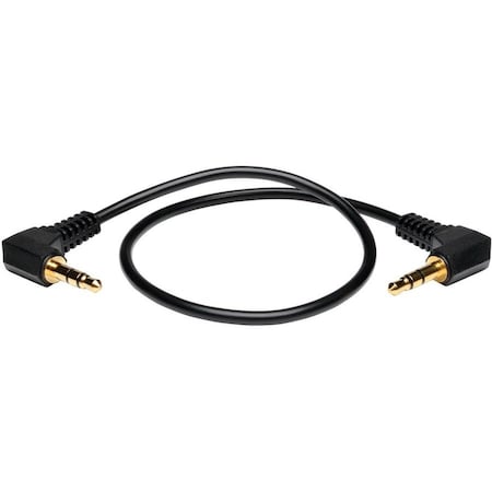 Eaton Tripp Lite Series 3.5mm Mini Stereo Audio Cable with two Right-Angle plugs M/M, 1 ft. 0.31 m P312-001-2RA
