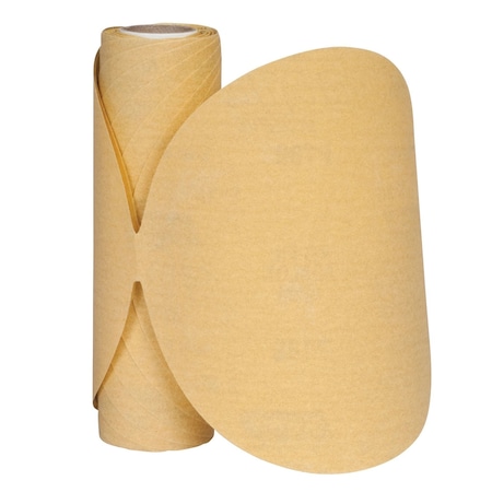 Norton 83815 A296 Series Sanding Disc Roll, 6 in, P80 Grit, Aluminum Oxide, PSA Attachment Gold, 100PK 66261183815