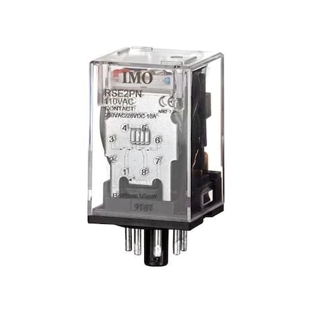 Imo Automation General Purpose Power Relay 2PCO, 10A, 12VDC, 2.7VA RSE2PN12DC