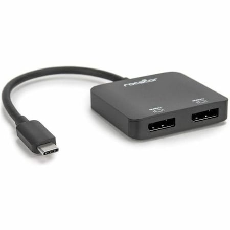 Rocstor USB-C TO DUAL DISPLAYPORT ADAPTER - 4K at 60HZ - RESOLUTIONS UP TO 3840X2160 at 60 Y10A201-B1