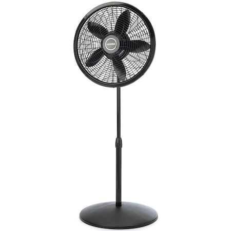 Lasko 18 In. Adjustable Elegance and Performance Pedestal Fan, Black 1827