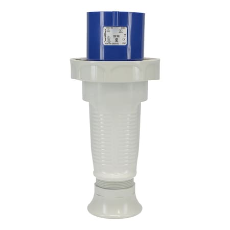 Walther-Werke Pin and Sleeve Plug, 60A, 250/230, 1 Phase, 2 Pole, Blue, Screw Terminals Wire Connection Type 269306