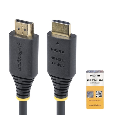 Startech.Com 1.5m (4.9ft) Premium Certified High Speed HDMI Cable, 4K 60Hz, UHD HDMI Cord HDMI2CABLE-4K60-150C