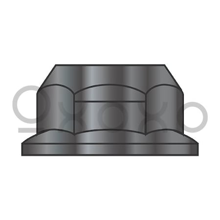 Oxoxo M16-2.0 Din 6927 Metric Top Lock Flange Nut Class 10 Black Phosphate and Oil, 300PK 537367