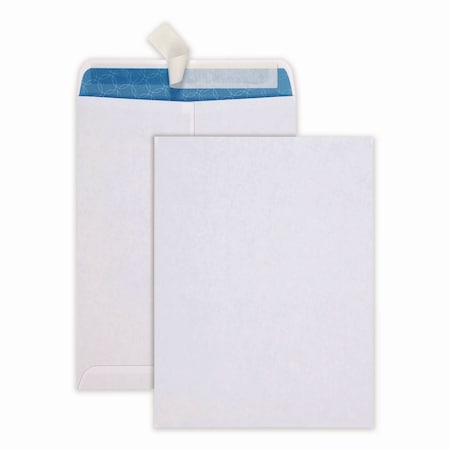 Quality Park Redi-Strip Security Tinted Envelope, Antimicrobial, #10 1/2, Cheese Blade Flap, 9x12, White, 100PK QUA41415