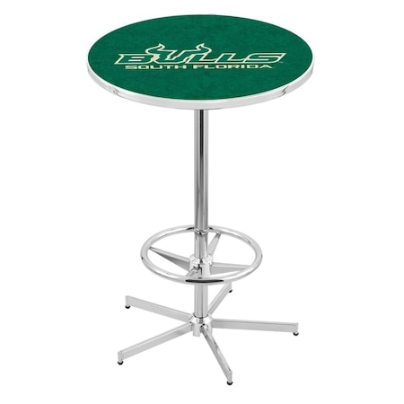 Holland Bar Stool Co 42" Chrome South Florida Pub Table, 36" dia. Top L216C4236SouFla
