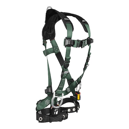 Falltech Full Body Harness, 2XL/3XL, 420 lb, Quick-Connect Chest/ Tongue Leg Straps, Back, Hips D-Ring 19103D2X3X