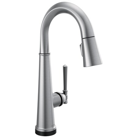 Delta Emmeline Touch2O Bar / Prep Faucet With Touchless Technology In Lumicoat Arctic Stainless 9982TL-AR-PR-DST