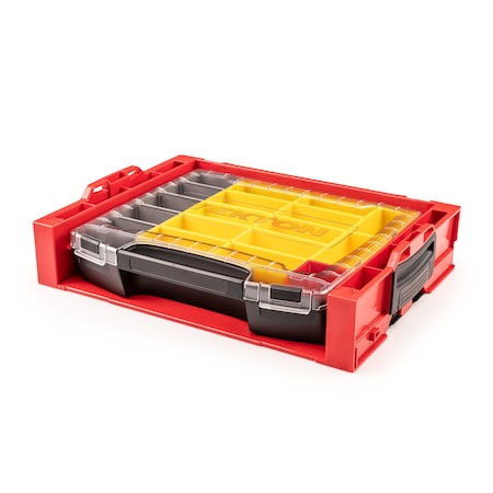 Tekton Lidded Drawer i-BOXX with 14-Piece Organizer Bin Set in Stacking Drawer Rack OLB94023