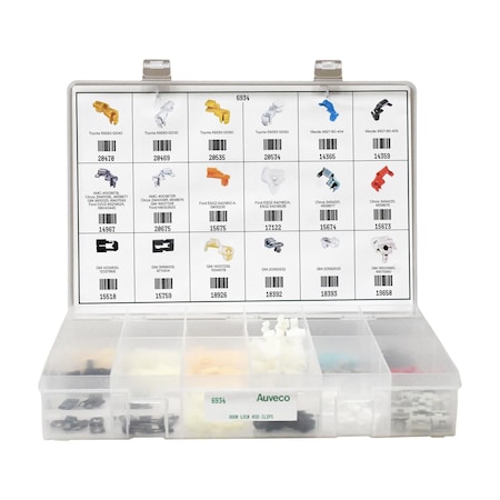 Auveco Door Lock Rod Clips Assortment 6934