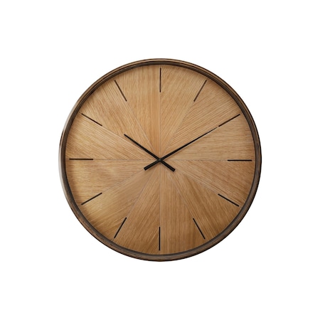 Monarch Specialties Clocks, 30-in. Round, Large Oversized, Wall Clock, Brown, Modern, Contemporary I 9022