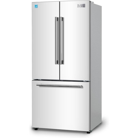 Black&Decker 18.0 French Door Refrigerator with handle and Ice maker-White BRF1800GIMW