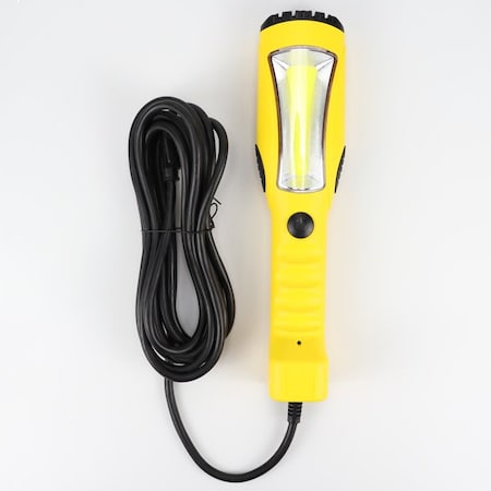 Sunlite LED Yellow Portable Work Light Fixture, 25 Power Cord 12W 6200K 1200 Lumens Built-In Outlet 88180-SU