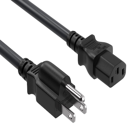 Sanoxy 2 PACK  1ft 16 AWG Universal Power Cord IEC320 C13 to NEMA 5-15P SNX-CBL-LDR-PW115-1201