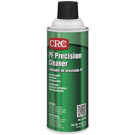 Crc PF NON-FLAMMABLE PRECISION CLEANER, 16 OZ AEROSOL CAN, FAINT ETHEREAL ODOR/SCENT 3190