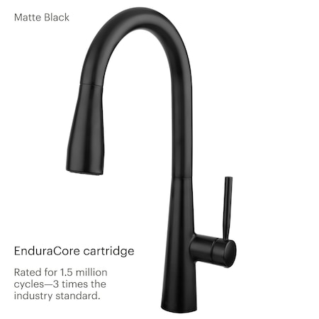 Brondell Jema High Efficiency Touchless Pull Down Kitchen Faucet - Matte Black KFS15-MB