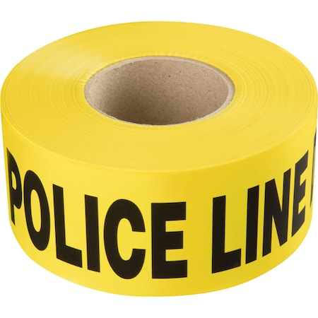 Ironwear 3in x 1000' Barricade Tape, Police Line Do Not Cross, 2.5 Mil Thick, Yellow 1100-03