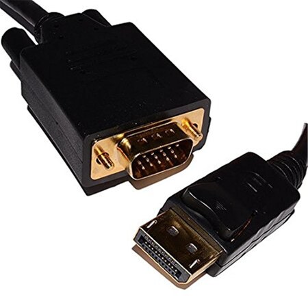 Nextgen 6 ft. 2m Displayport to VGA Adapter Converter - Black NE327815