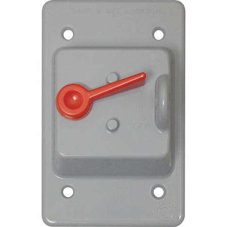 Southwire Single Toggle Vertical Mount Gray Non-Metallic Weatherproof Cover P1GTC-UPC