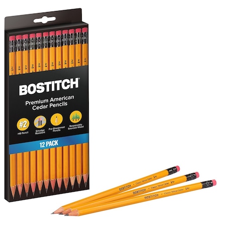 Bostitch Premium American Cedar Pencils, 12 Count 0.005