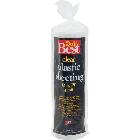 All-Source 10 Ft. X 25 Ft. Clear 4 Mil. Poly Film Sheeting 626172