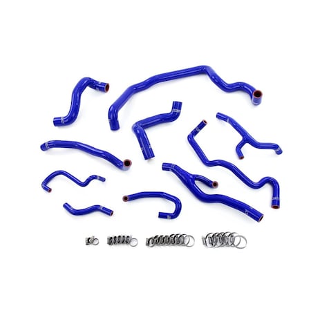 Hps Performance Reinforced Silicone Radiator, Heater, Water Pump, and Expansion Tank Coolant Hose Kit, Blue,  57-1998-BLUE