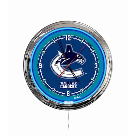 Holland Bar Stool Vancouver Canucks 16 LED Wall Clock ClkL16
