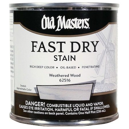 Fast Dry Stain 1/2 Pt Old Masters Weathered Wood Interior Oil-Based Wood Stain 62516