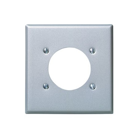 Leviton Receptacle Wallplate, Standard Size, Gang 2, Stainless Steel 84026