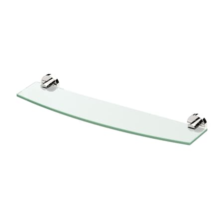 Gatco Glam Glass Vanity Shelf, Polished Nickel 4316