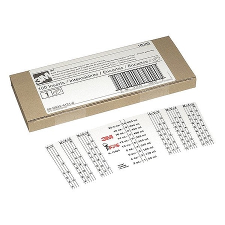 3M Mix Ratio Insert, PK100 16091