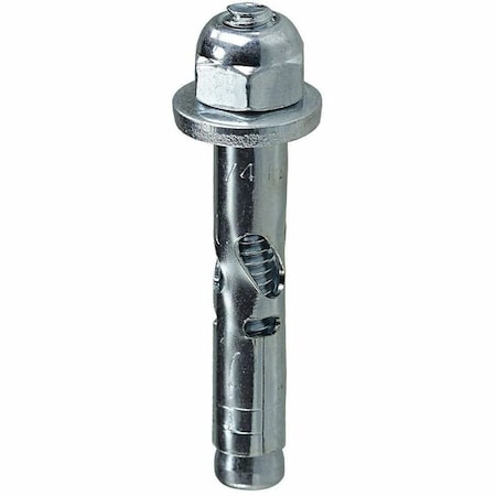 Dottie Sleeve Anchor, 1/4" Dia., 1-21/32" L, Zinc Plated, 100 PK SA14138