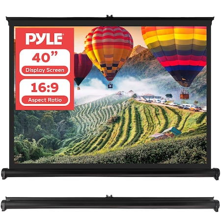 Pyle Pyle Portable Projector Screen - Mobile Stand, Lightweight, Durable, Easy Pull Out System, 40 Inch PRJTP46