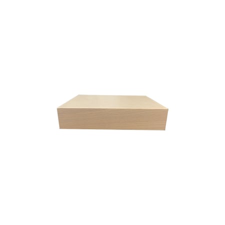 Pride Industrial 12in x 10in Floating White Oak Shelf with Two Brackets and Fasteners FSWTOAK12