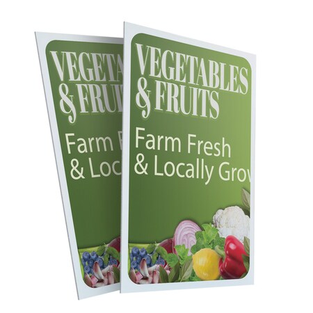 Signmission Vegetables And Fruits, Plastic Signs Only 24 Inch x 36 Inch, Corrugated Plastic, 2PK CSB-2436-2PACK-30430