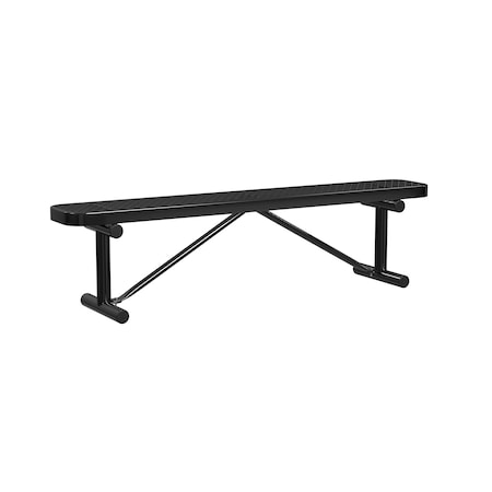 Leisure Craft Leisure Craft 6 FT Outdoor Bench without Back, Portable, Black B6XPP-BLACK