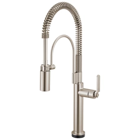 Brizo Litze SmartTouch Semi-Professional Kitchen Faucet, Industrial Handle Stainless 64344LF-SS