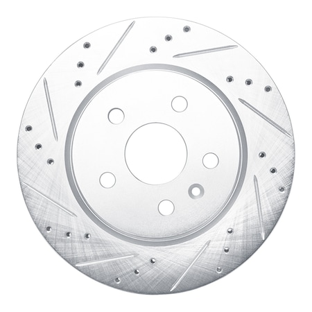 Dynamic Friction Co DFC Brake Rotor - Drilled and Slotted - Silver 631-65024L