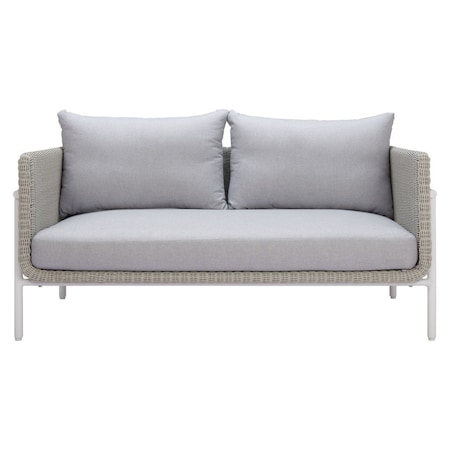 Homeroots 59" Gray Polypropylene Sofa 667662