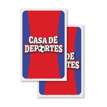 Signmission Casa De Deportes, Vinyl Decals Only 24 Inch x 36 Inch, Vinyl Decal, 2PK DSB-2436-2PACK-30355