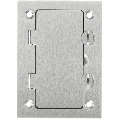 Hubbell Wiring Device-Kellems Box Cover, Floor Box Type, 2 Gang, Aluminum SA3826
