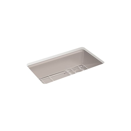 Kohler Riverby 33 undermount single-bowl kitchen sink Truffle 5871-5UA1-TRF