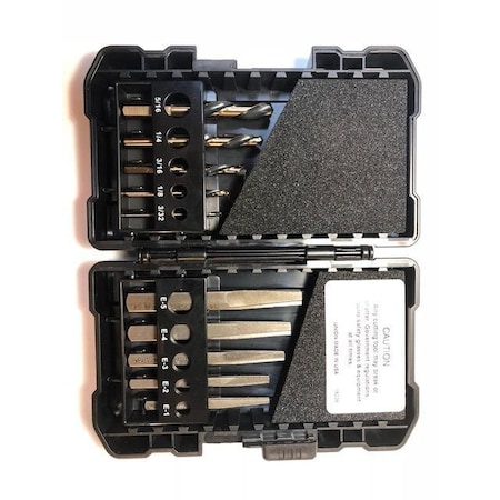 Norseman Drill & Tool Norseman 421AG Left Hand Screw Machine Extractor Set, 1, 2, 3, 4, 5, 3/32in, 1/8in, 3/16in,  70850